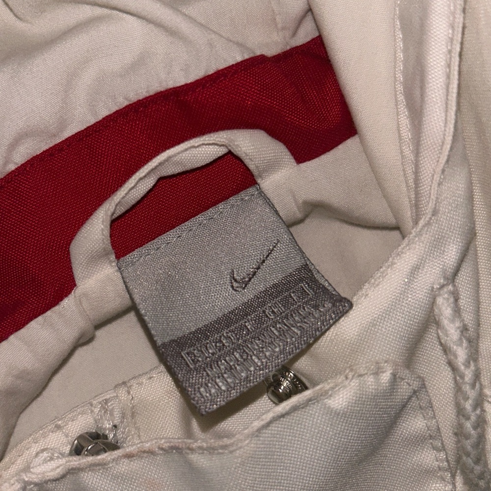 Y2K Nike White Hooded Jacket with Red and Blue Accents Small - Picture 3 of 5